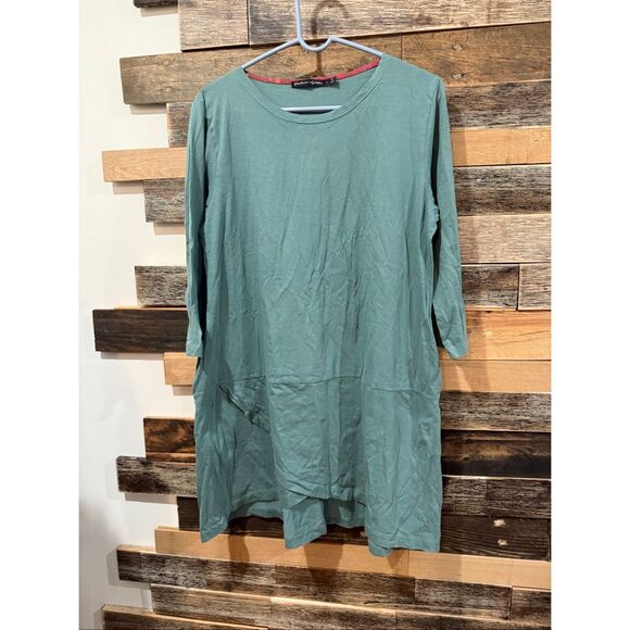 Gudrun Sjoden cotton tunic pockets discoloration size Large - Picture 1 of 10